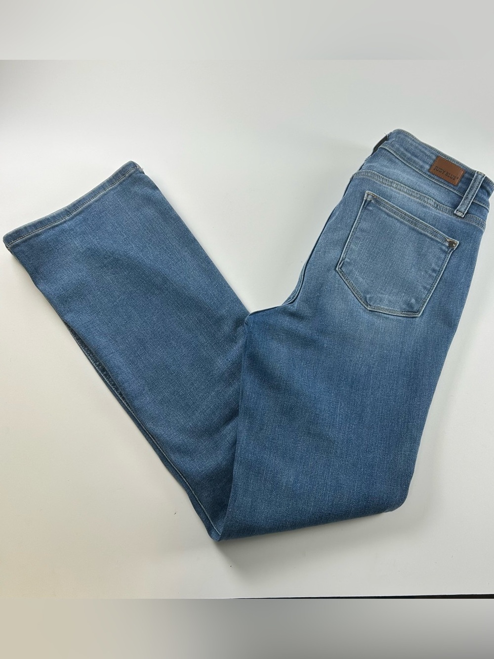 Judy Blue WMNS SZ 7/28 Light Blue Denim Wash Bootcut Relaxed Jeans Stretch